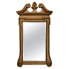 Faded Mahogany and Giltwood George II Style Mirror