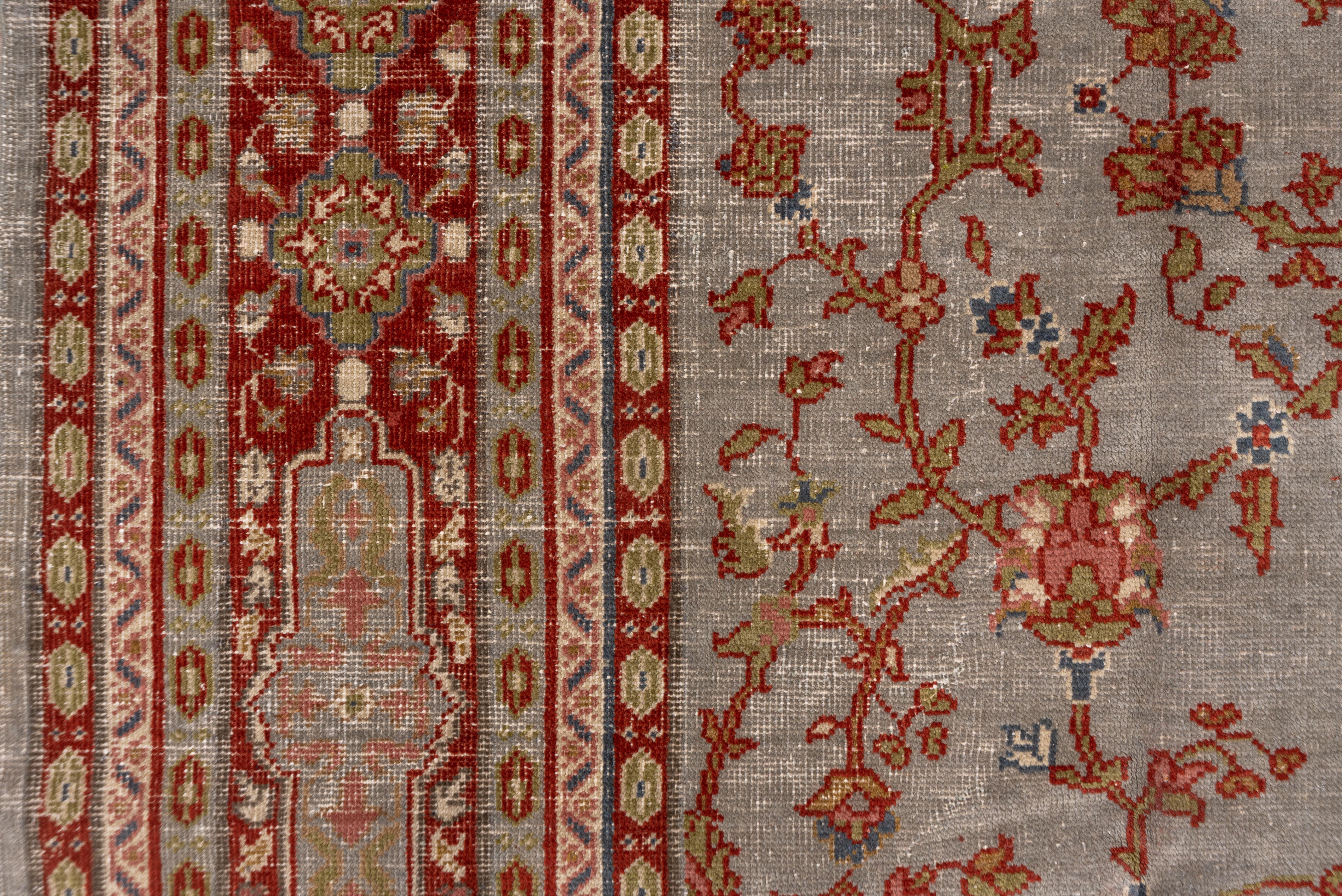 Mid-20th Century Faded Oushak Rug For Sale