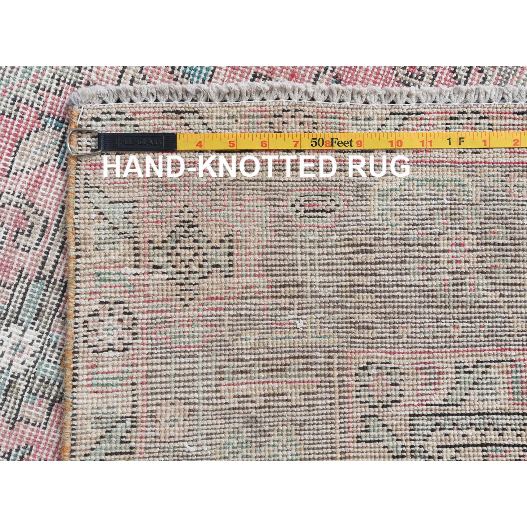 Faded Pink Persian Tabriz Vintage Look Shabby Chic Oriental Teppich 4