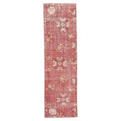 Faded Rose Oushak Runner – Soft Floral Motifs