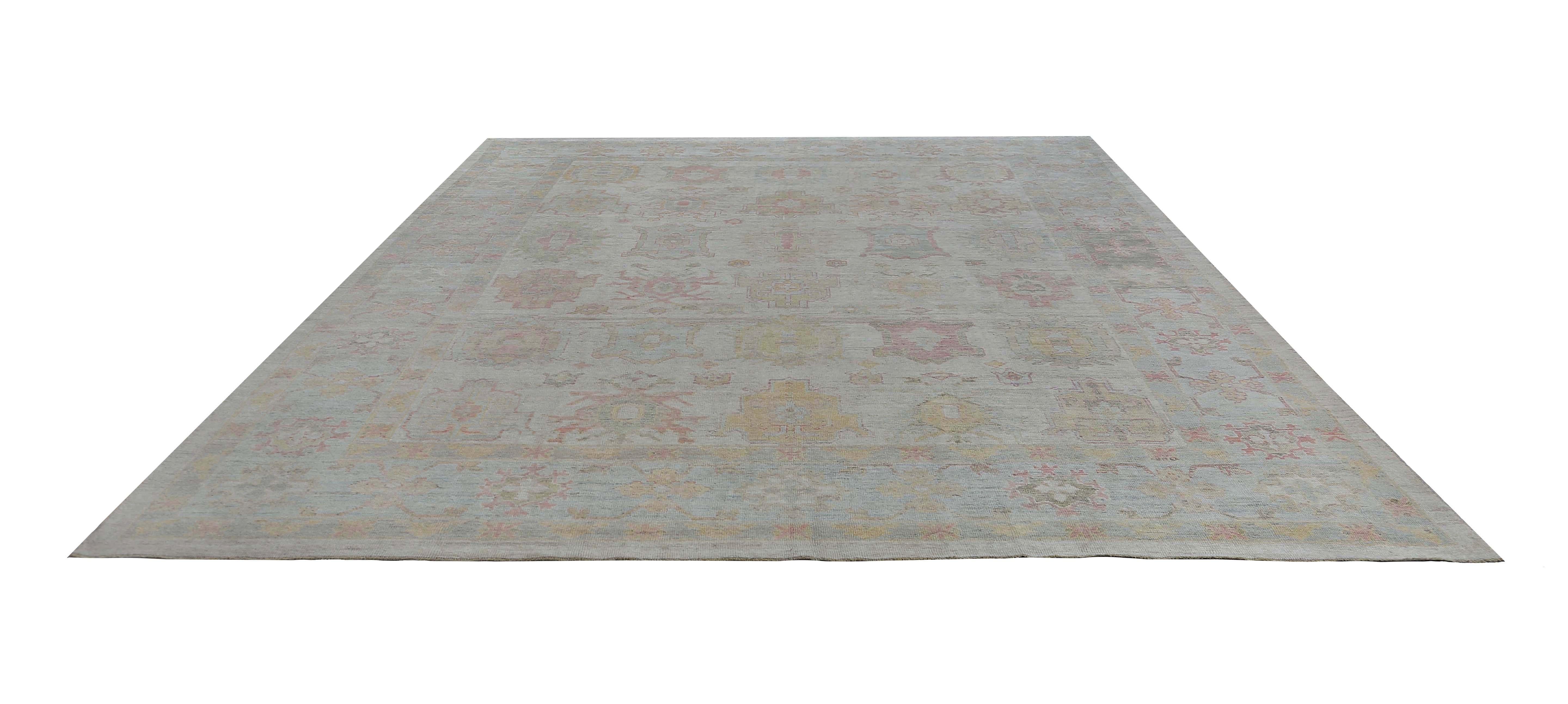 Afghanistan Oushak Over Size Teppich Circa 1990 - Wolle Elfenbein Design - 95448 (Afghanisch) im Angebot