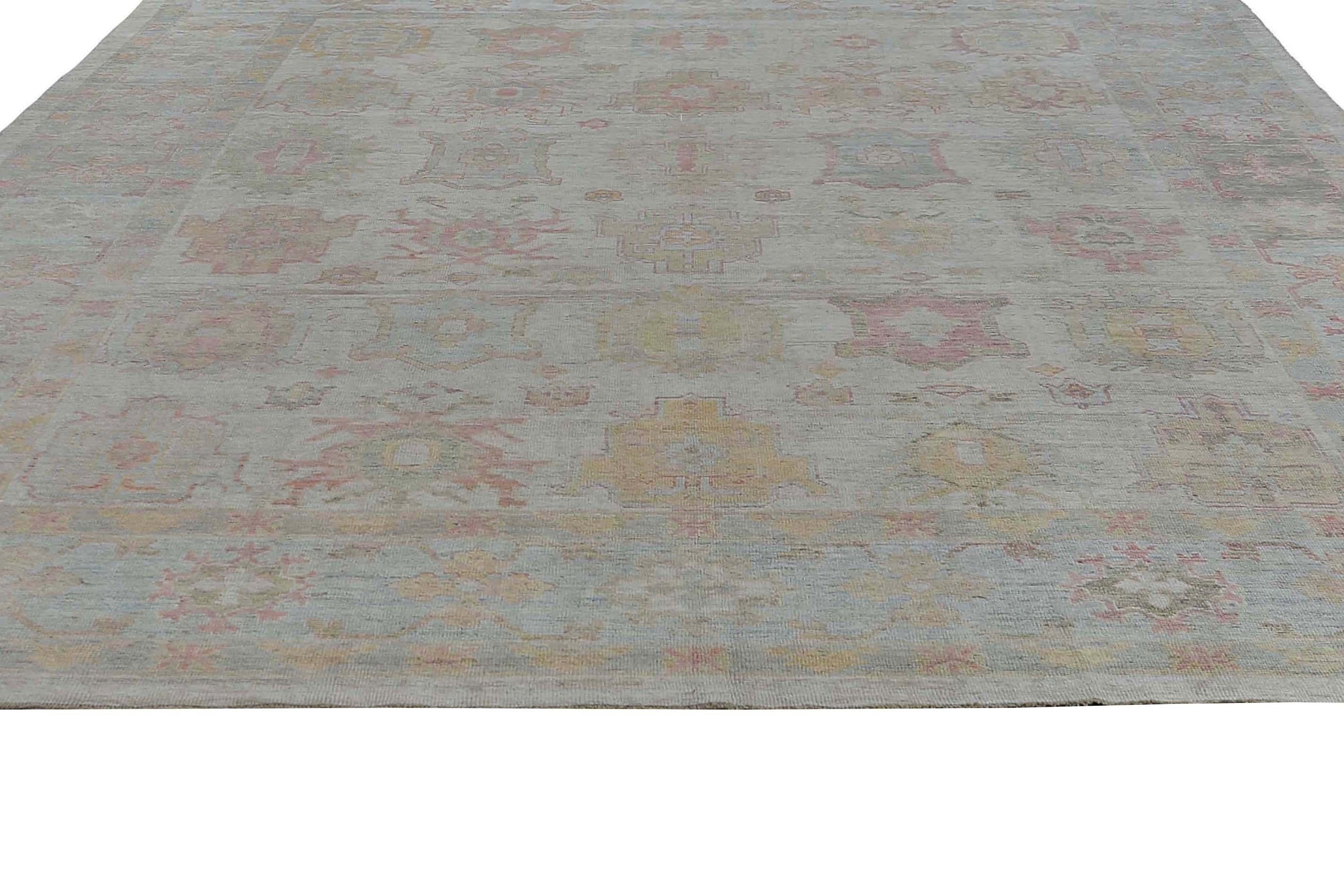 Faded Turkish Oushak Rug For Sale 3