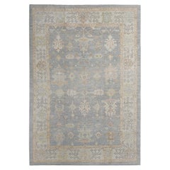 Faded Turkish Oushak Rug Handmade from Turkey