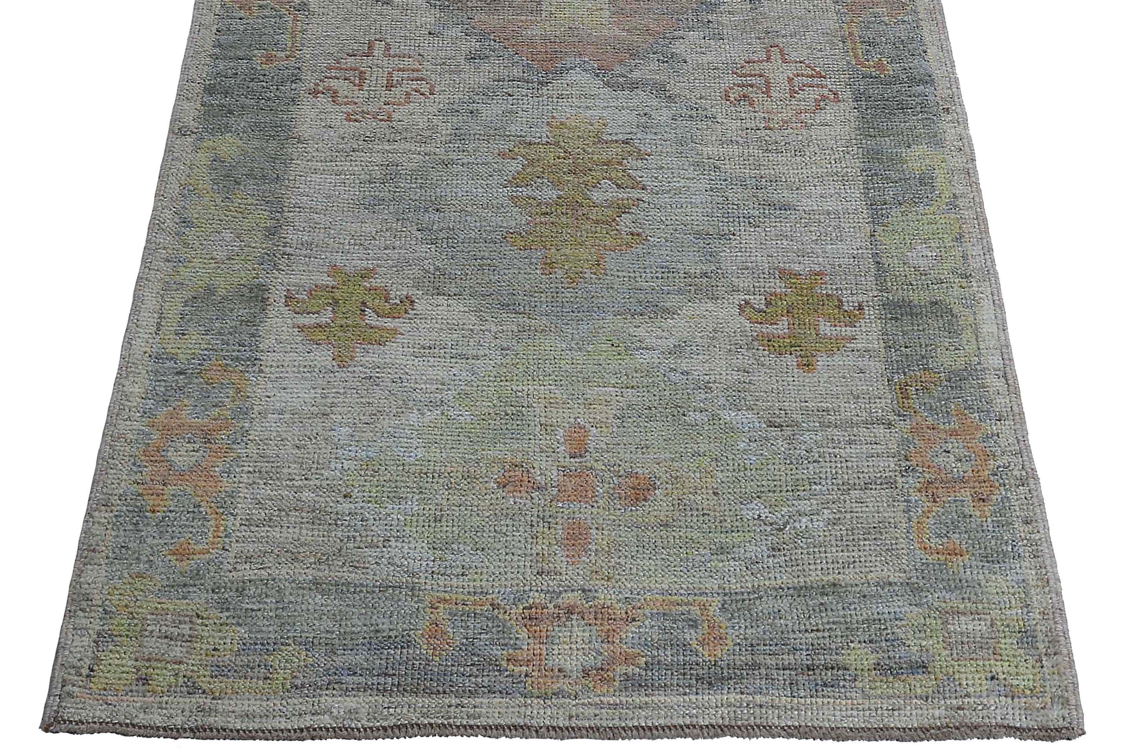 Afghanistan Oushak Runner Rug Circa 1990 - Wool Ivory Design - 95499 For Sale 6