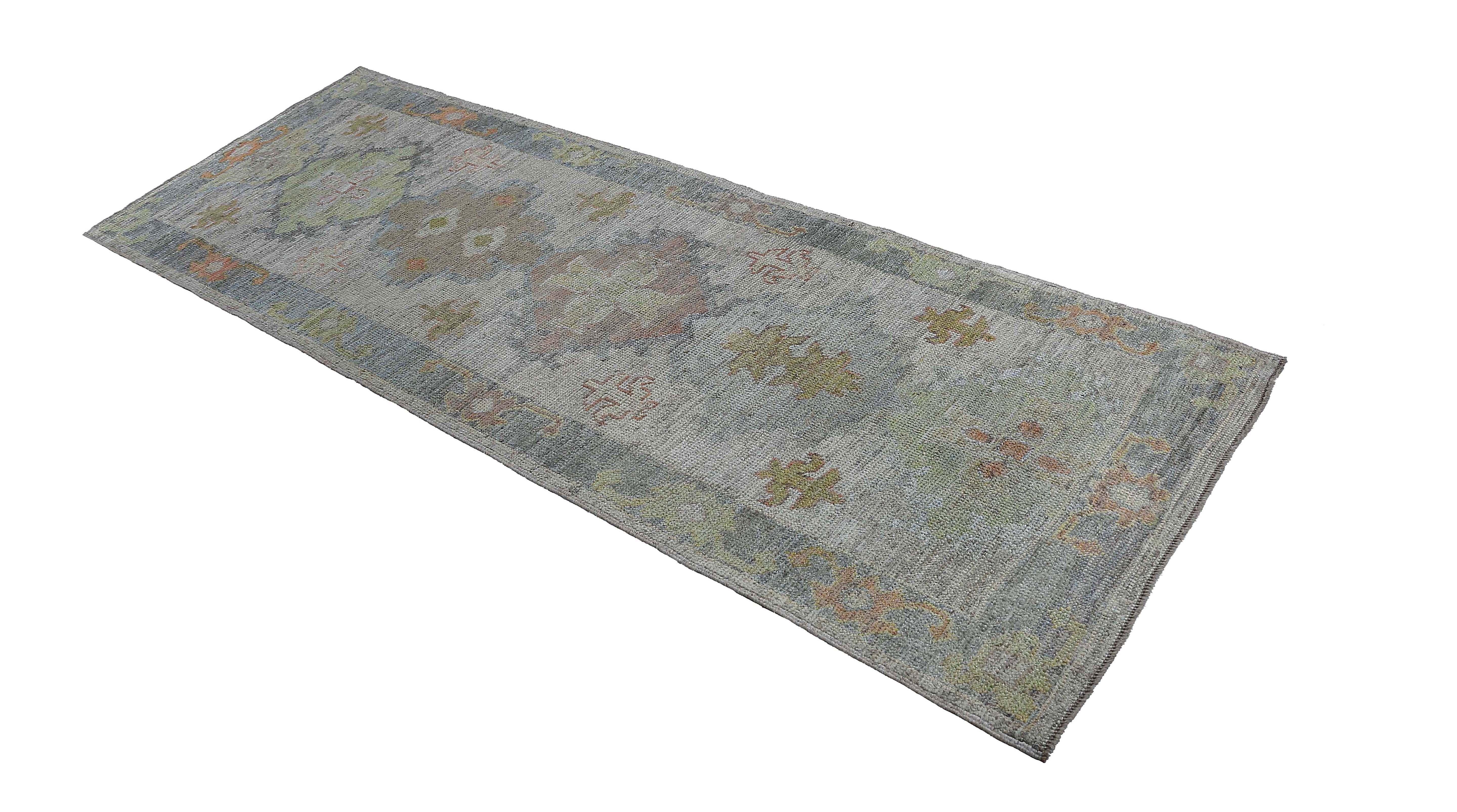 Afghanistan Oushak Runner Rug Circa 1990 - Wool Ivory Design - 95499 For Sale 1