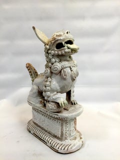 Faenza Art Deco Italian Porcelain Dog Sculpture, circa 1930