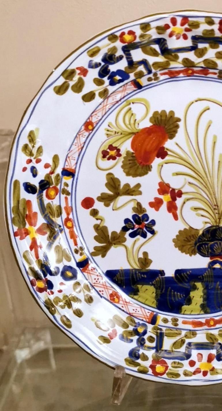 Faenza Italian Ceramic 11 Hand Painted Dessert Plates With 