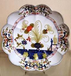 Faenza Italian Ceramic Centerpiece Tray Hand Painted Decoration "Garofano"