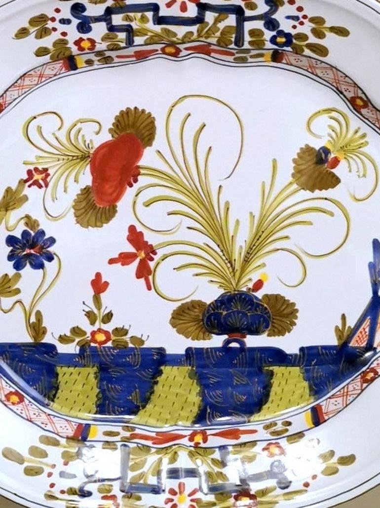 Faenza Italian Ceramic Table Tray Hand Painted Decoration 