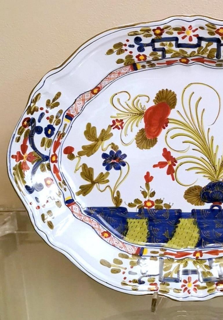 Faenza Italian Ceramic Table Tray Hand Painted Decoration 