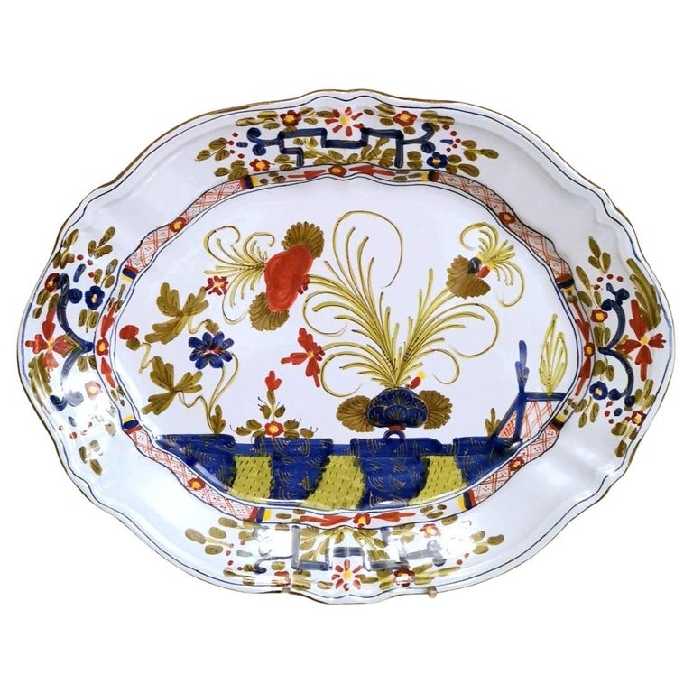 Faenza Italian Ceramic Table Tray Hand Painted Decoration 
