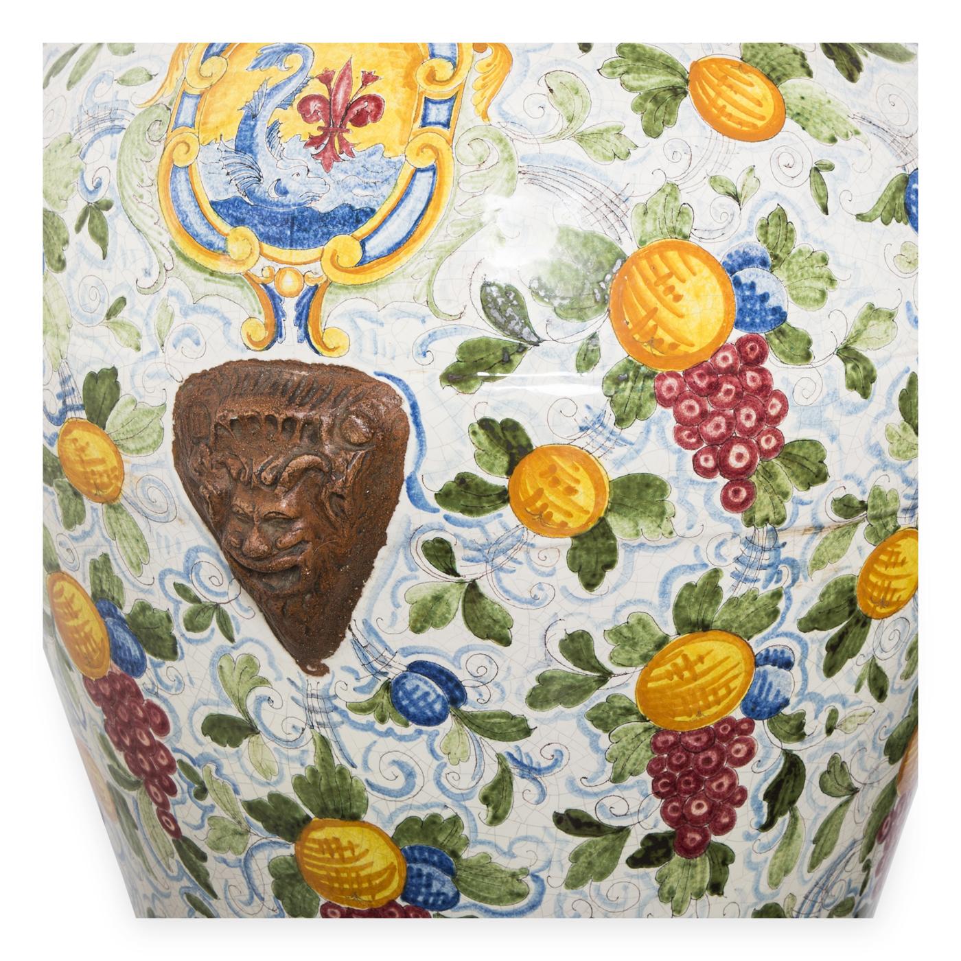 Modern Faenza Large Ceramic Vase by Manetti e Masini