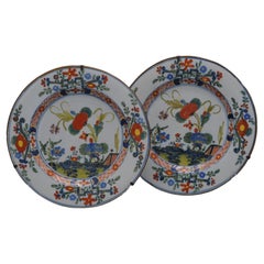 Antique Faenza - set of plates, Garofano decor late 18th century