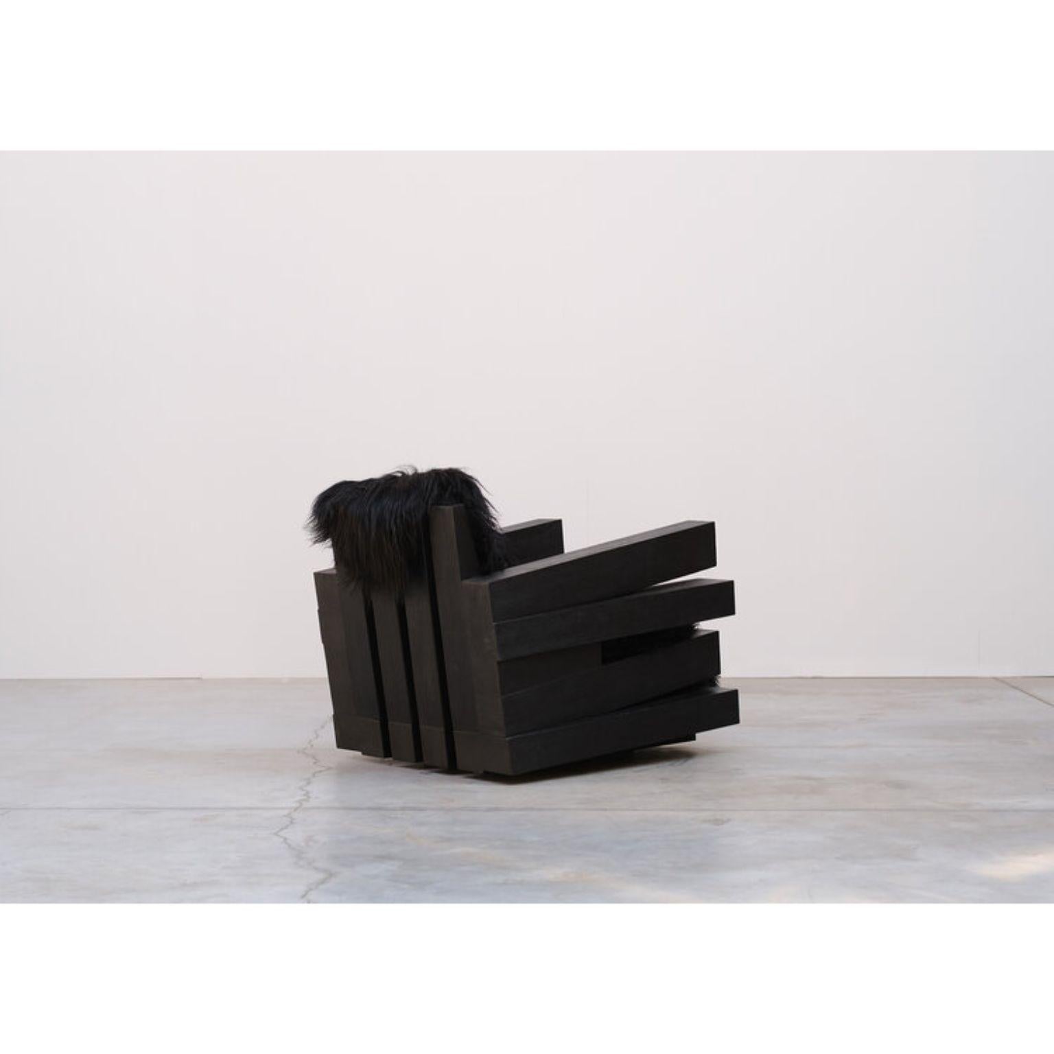 Modern Faeröer Armchair in Iroko Wood by Arno Declercq For Sale
