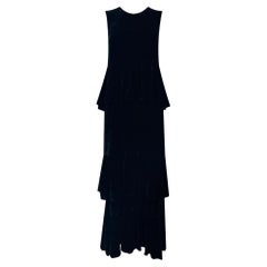 Faey Tiered Velvet Silk Blend Dress