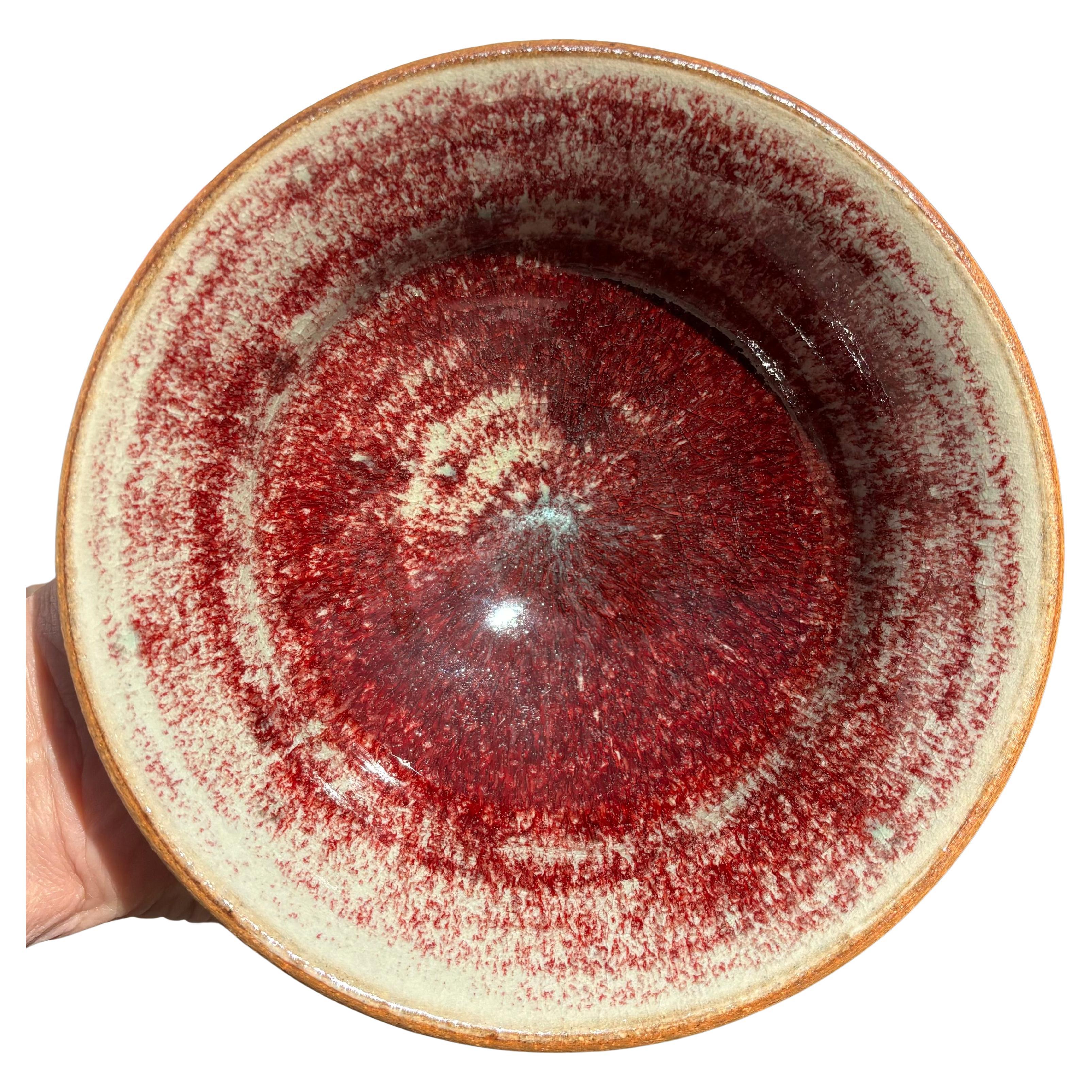 Fagerfäldt Ox Blood Glazed Bowl, 1970s For Sale
