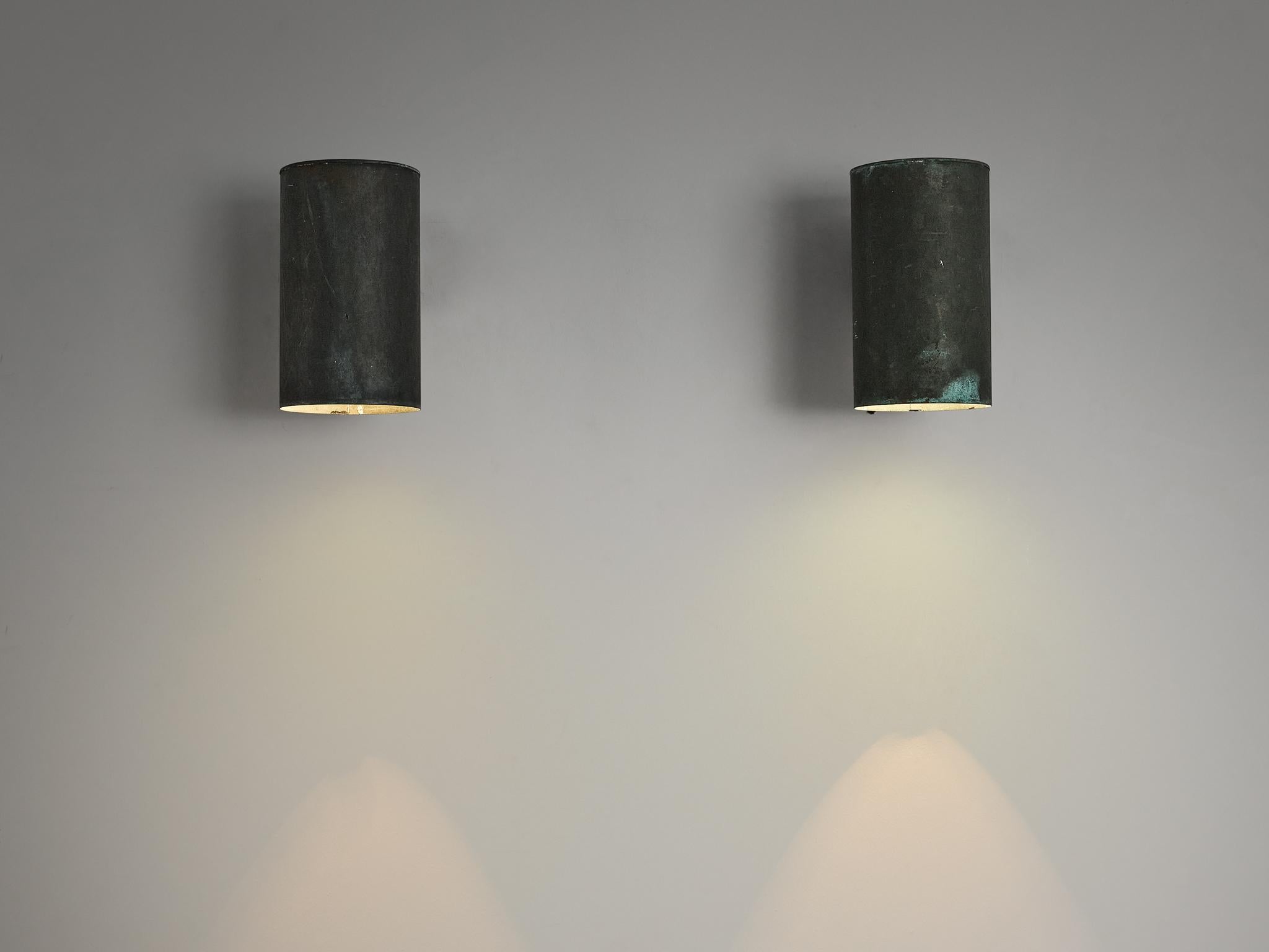 Mid-20th Century Fagerhult Swedish Wall Lights in Copper  For Sale