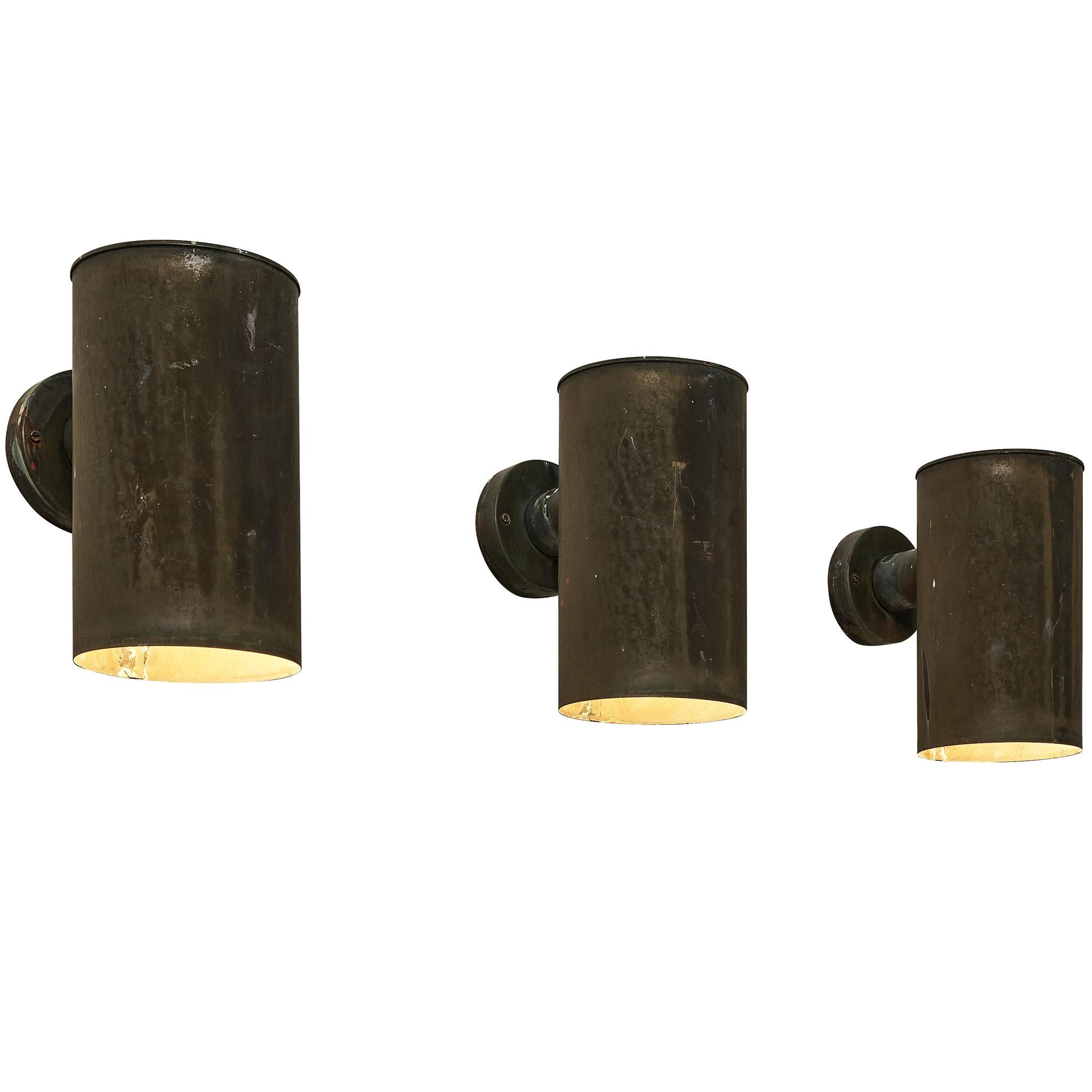 Fagerhult Swedish Wall Lights in Copper