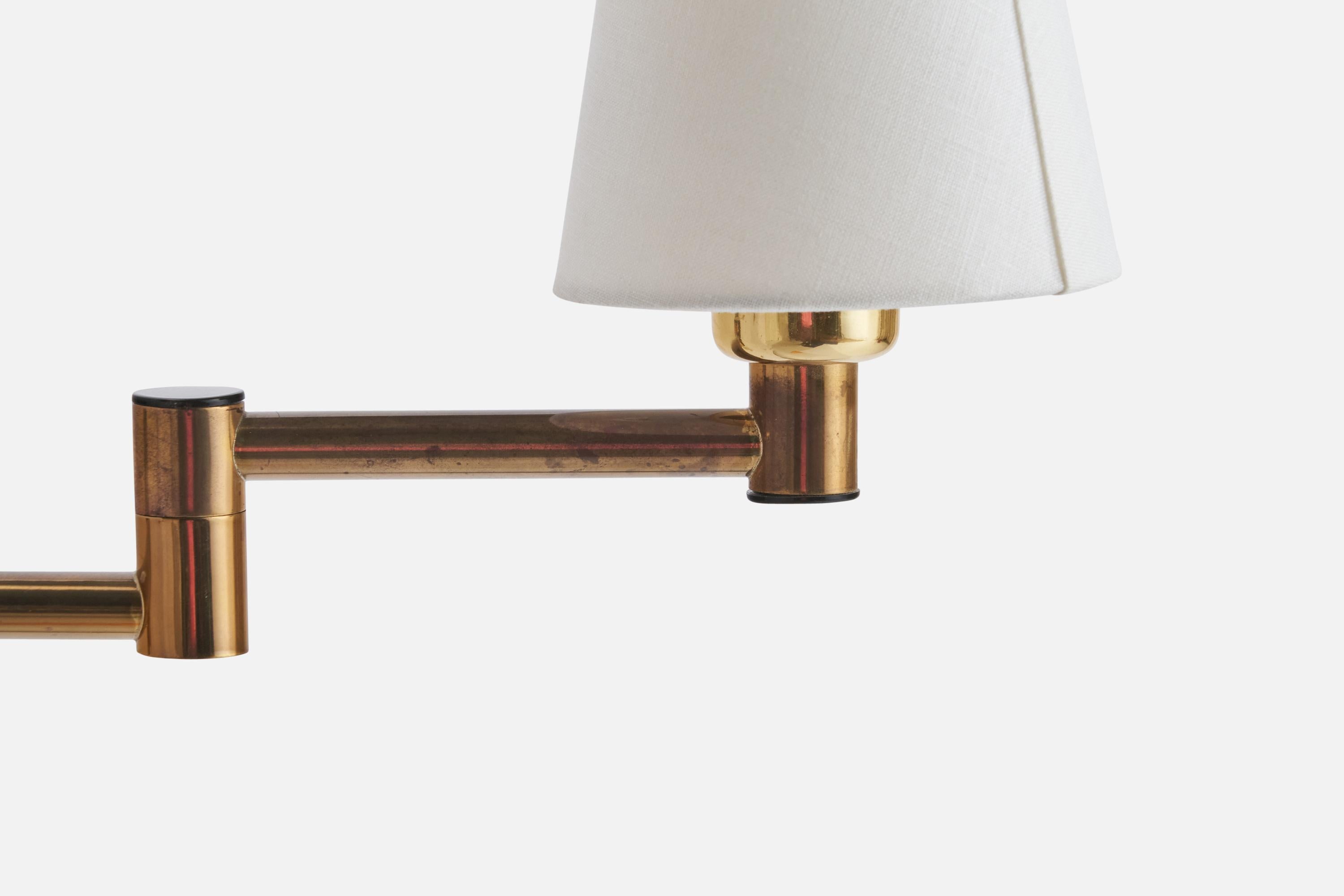 Fagerhults Belysning, Wall Lights, Brass, Sweden, 1980s For Sale 2