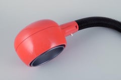 Fagerhults, Sweden. Retro designer desk lamp in orange plastic.