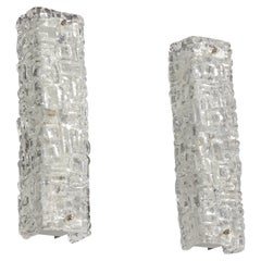 Fagerhults, Wall Lights, Glass, Metal, Sweden, 1970s