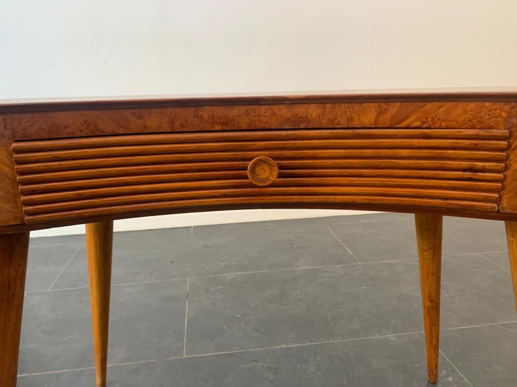 Fagiolo Desk in Walnut and Burl Walnut, 1950s 9