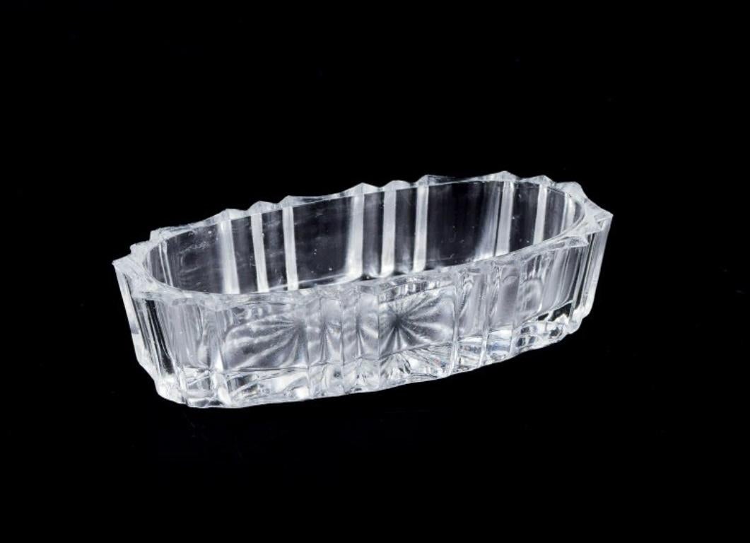 Verre Fåglavik Glasbruk (1874-1980), Suède. Six salières en verre. Milieu du 20e siècle. en vente