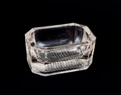 Fåglavik Glasbruk (1874-1980) Sweden. Six salt cellars. Handcrafted clear glass