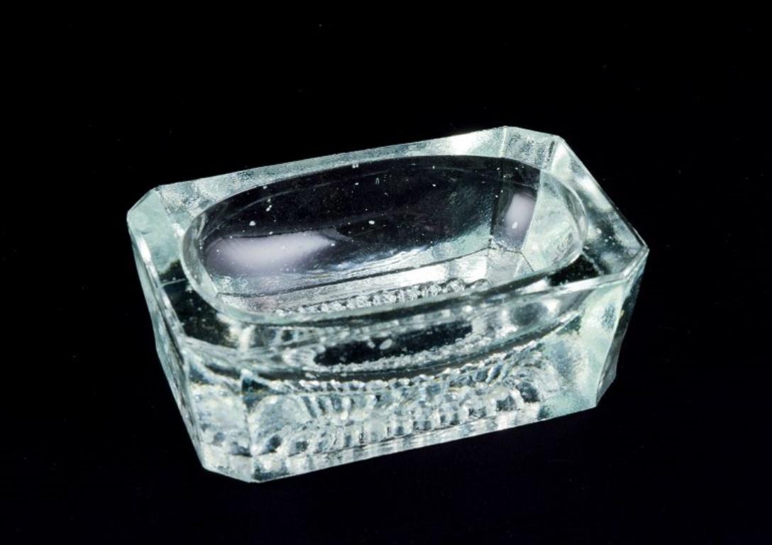 Fåglavik Glasbruk (1874-1980) Schweden. Sechs Salzstreuer. Handgefertigtes klares Glas im Angebot 1
