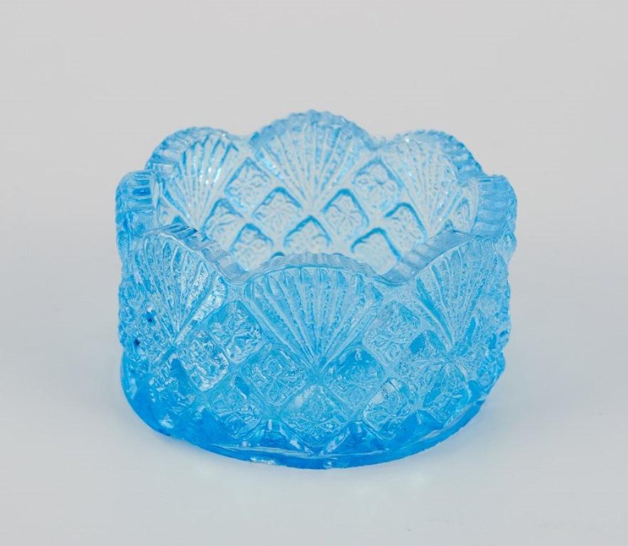 Suédois Fåglavik Glasbruk. Sept salières en verre. Suède, milieu du C.I.C. en vente