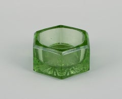 Fåglavik Glasbruk. Six salt cellars in green glass. Mid-20th C.
