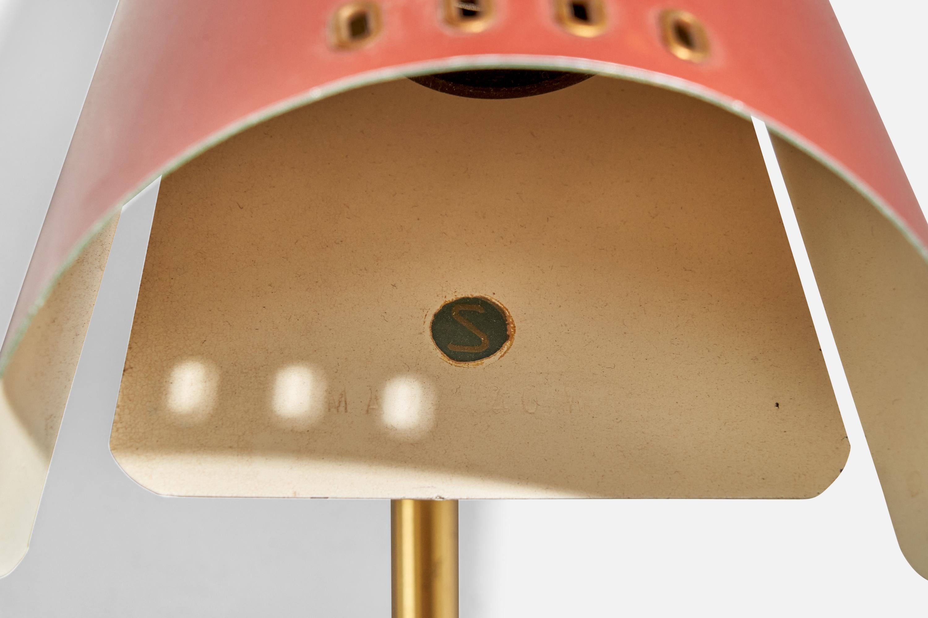 Fåglavik, Wall Light, Brass, Metal, Sweden, 1950s For Sale 5