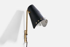 Fåglavik, Wall Light, Brass, Metal, Sweden, 1950s