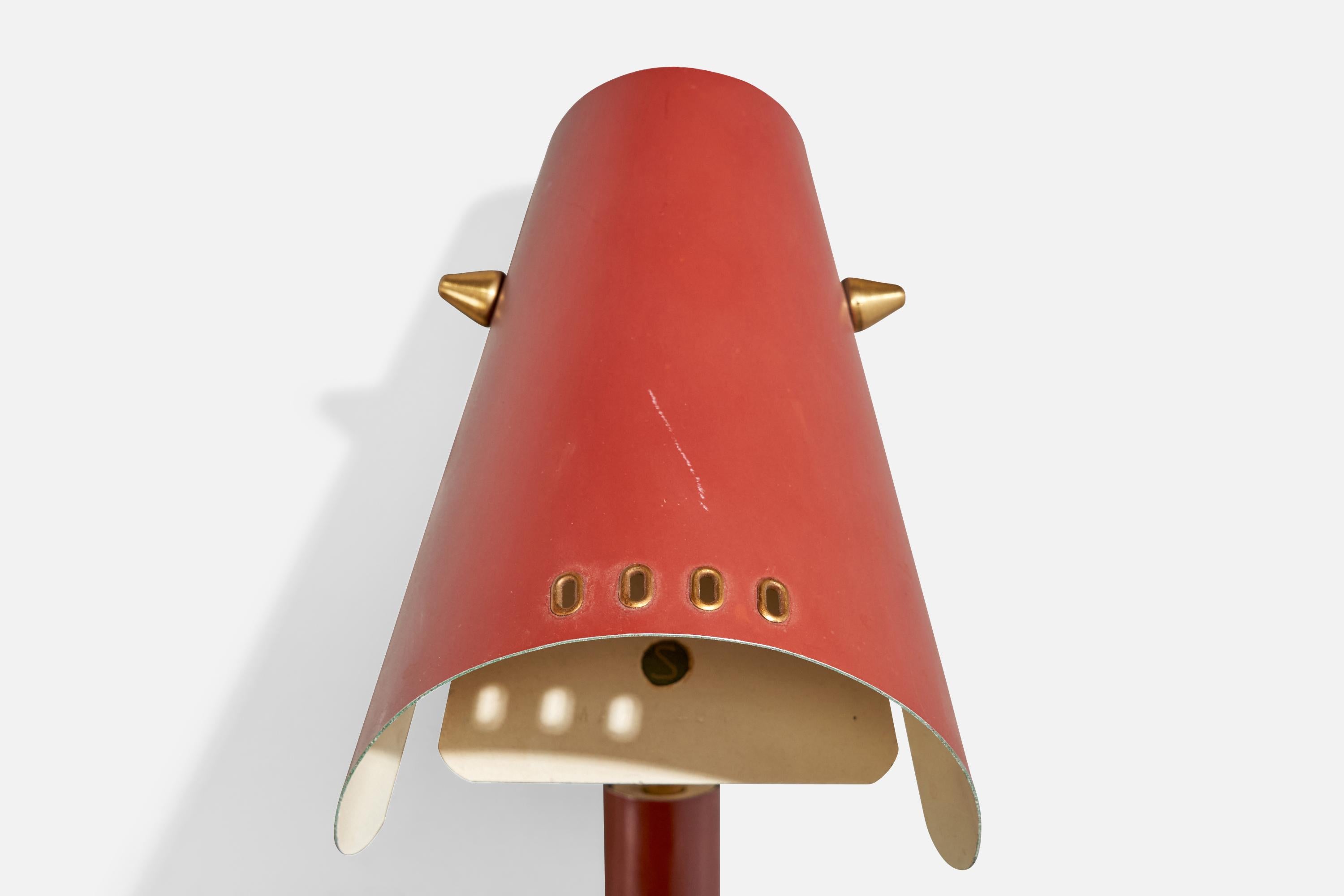 Fåglavik, Wall Light, Brass, Metal, Sweden, 1950s For Sale 1
