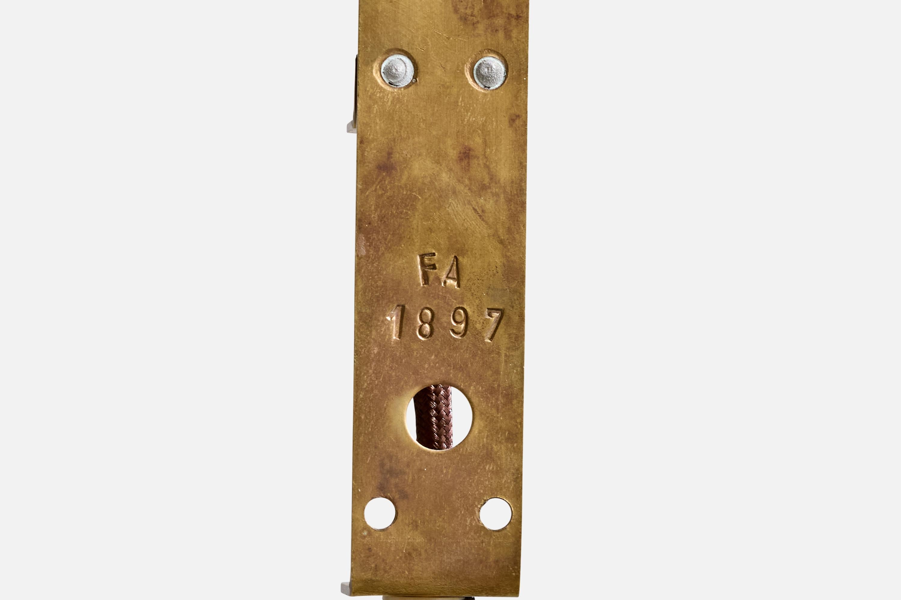 Fåglavik, applique murale, laiton, métal, Suède, années 1950 en vente 2