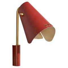 Fåglavik, Wall Light, Brass, Metal, Sweden, 1950s
