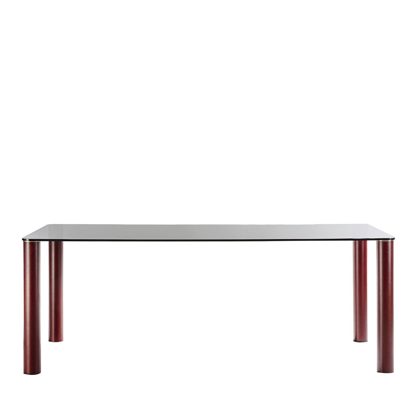 Fagus Smoked Burgundy Dining Table For Sale