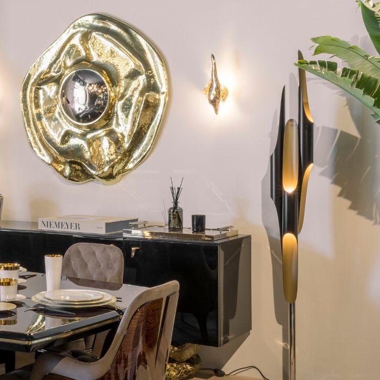 Fahari Medium - Luxuriöses Tablett aus Marmor und Messing mit goldener Oberfläche im Angebot 1