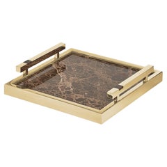 Fahari – Small Marble Tray with Gold-Plated Details