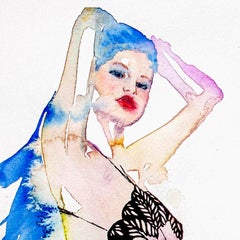 HEARTSHAPED BOX, Watercolor Painting, Nude, Pregnancy, Body Positive, Signed