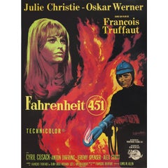 "Fahrenheit 451" 1967 French Grande Film Poster
