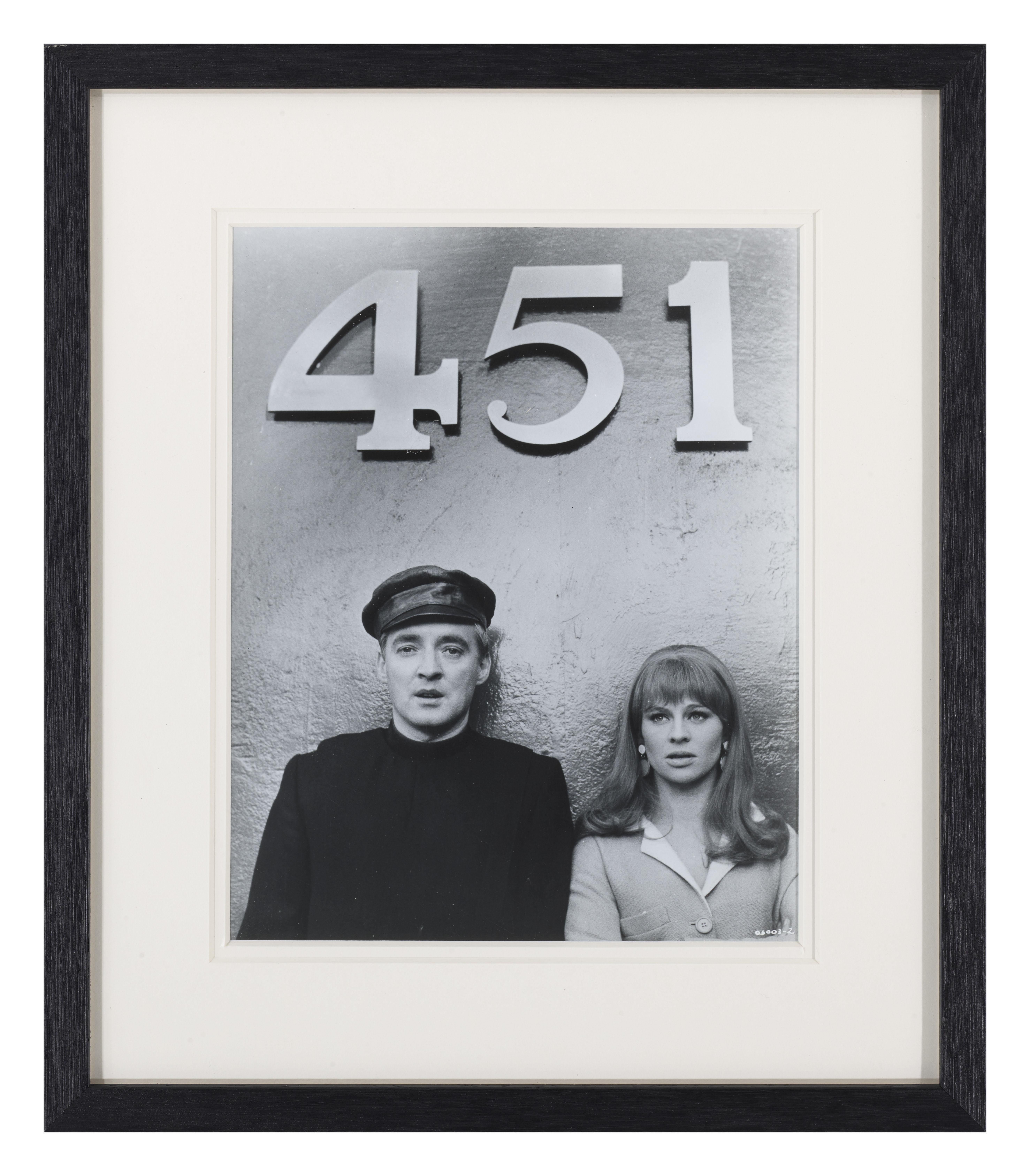 Original US photographic studio production for the 1966 French New Wave film.
staring Oskar Werner, Julie Christie and Cyril Cusack Celia. This film was directed by Francois Truffaut.
This piece is framed in a Sapele wood frame with acid free card