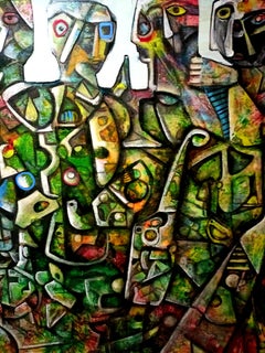 'All that Jazz' Large, Stunning, Original Painting by Artist Fahri Aldin (1950)