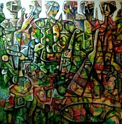 'All that Jazz' Large, Stunning, Original Painting by Artist Fahri Aldin (1950) 