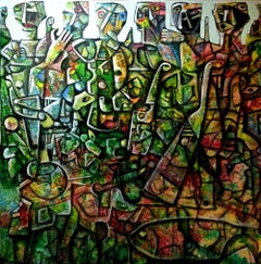 'All that Jazz' Large, Stunning, Original Painting by Artist Fahri Aldin (1950)