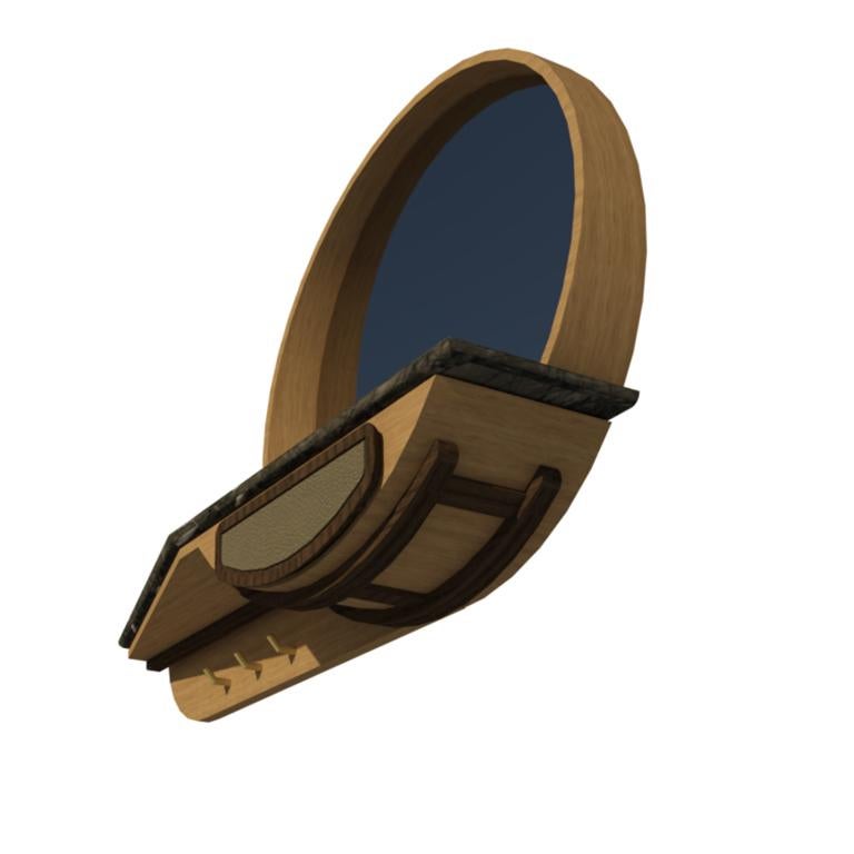 This elegant and unique crafted Entryway Mirror & Wallmounted Console, from the 