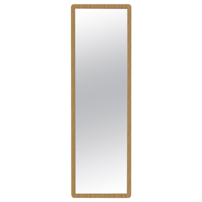 Wood Large Mirror M01 Slim Size, Contemporary Oakwood Handcrafted in Italy For Sale