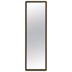 Wood Large Mirror M02 Slim Size - Contemporary Walnut Wood Handcrafted in Italy