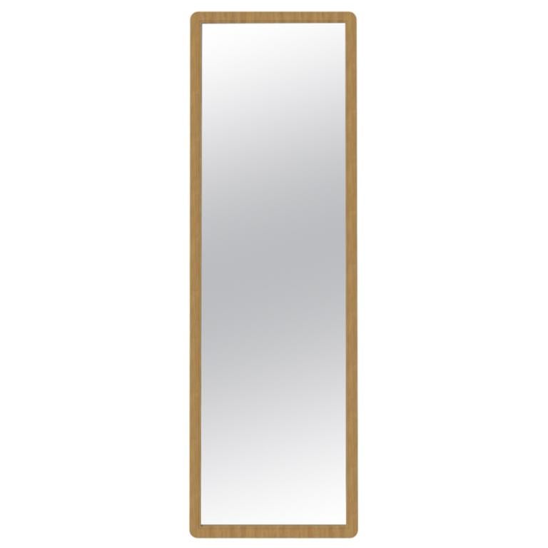 Wood Large Mirror M01 Wide Size, Contemporary Oakwood Handcrafted in Italy For Sale