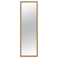 Wood Large Mirror M01 Wide Size, Contemporary Oakwood Handcrafted in Italy